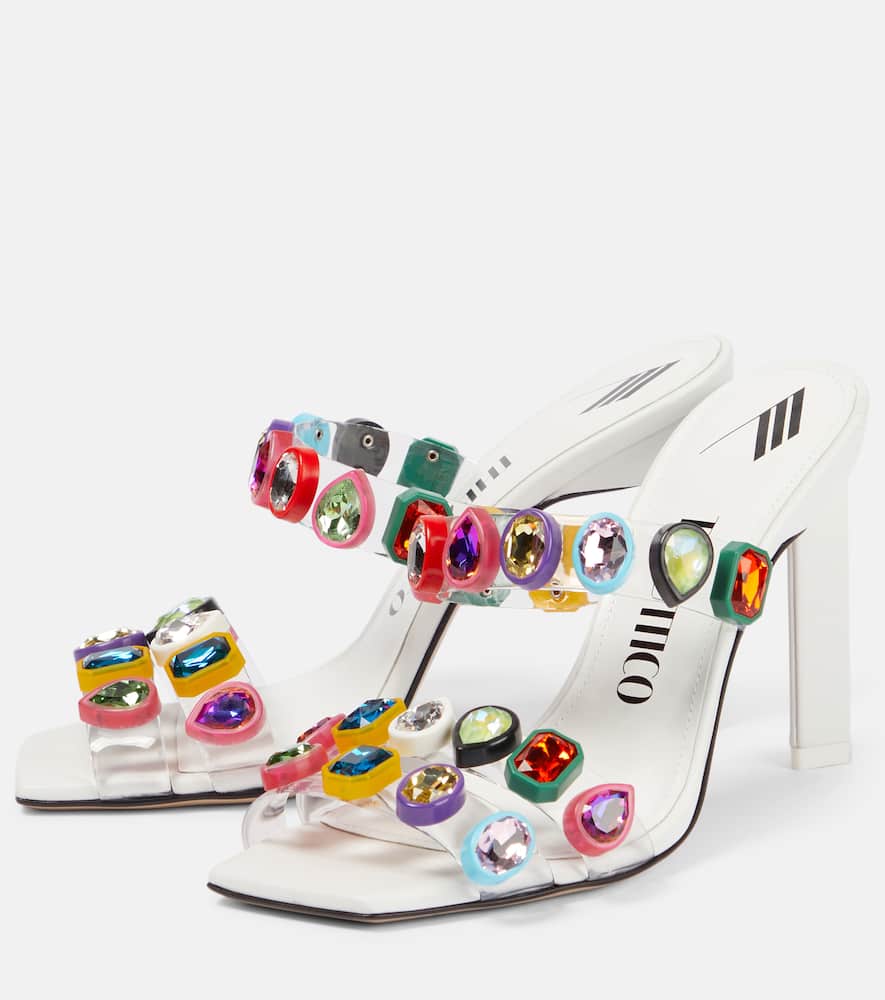 The Attico Nanci embellished PVC mules