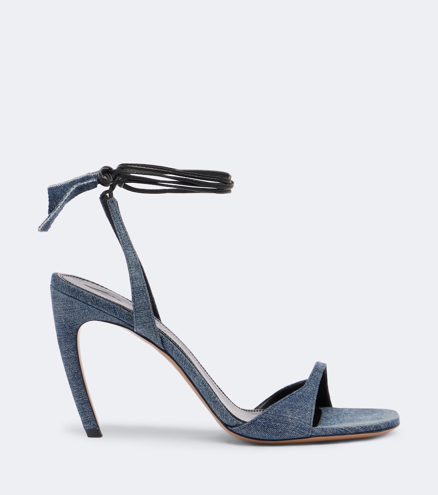 The Attico Ora denim slingback sandals