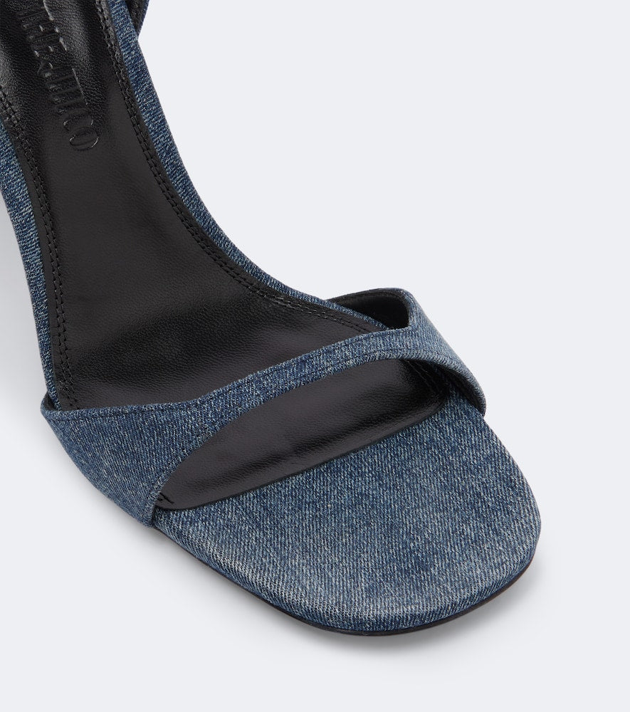 The Attico Ora denim slingback sandals
