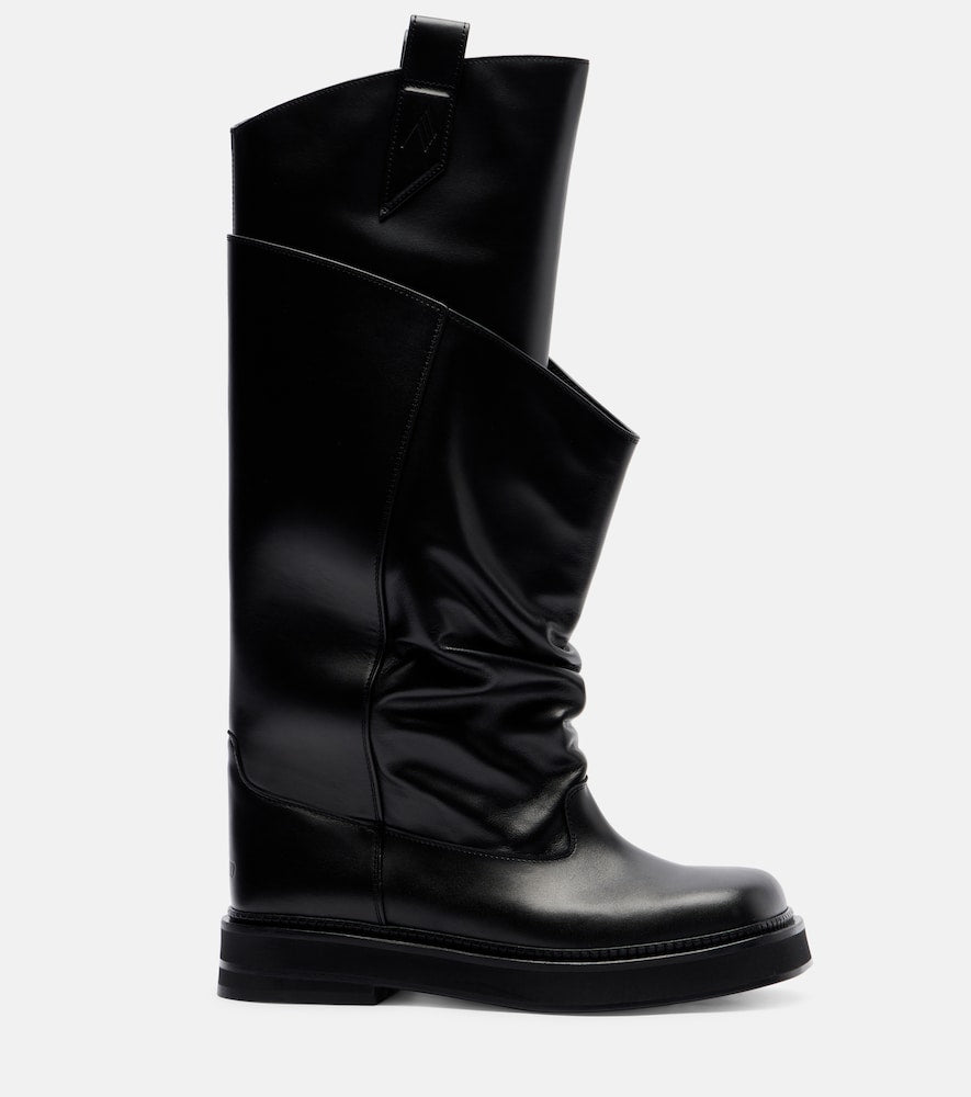 The Attico Passeggiata leather combat boots