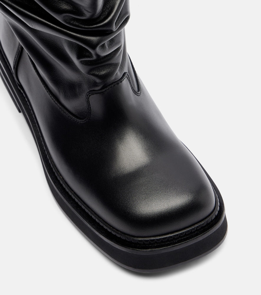 The Attico Passeggiata leather combat boots