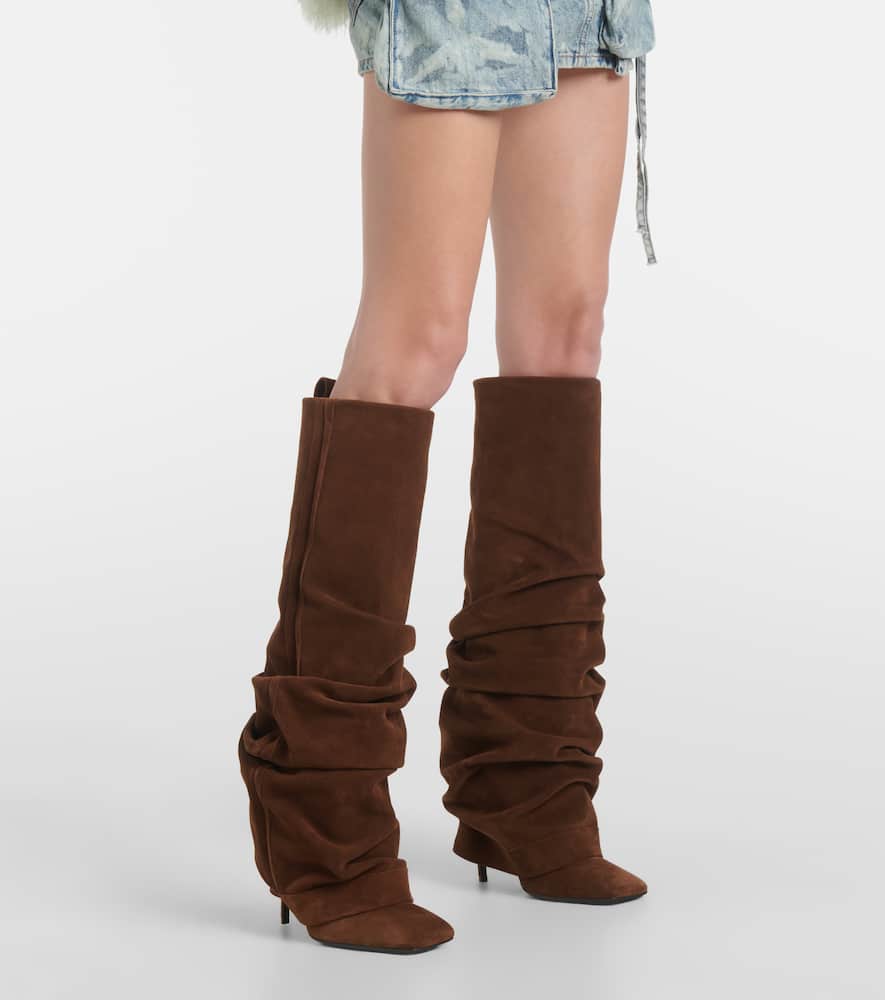 The Attico Rea suede knee-high boots