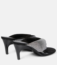The Attico Rem satin crystal-embellished thong sandals