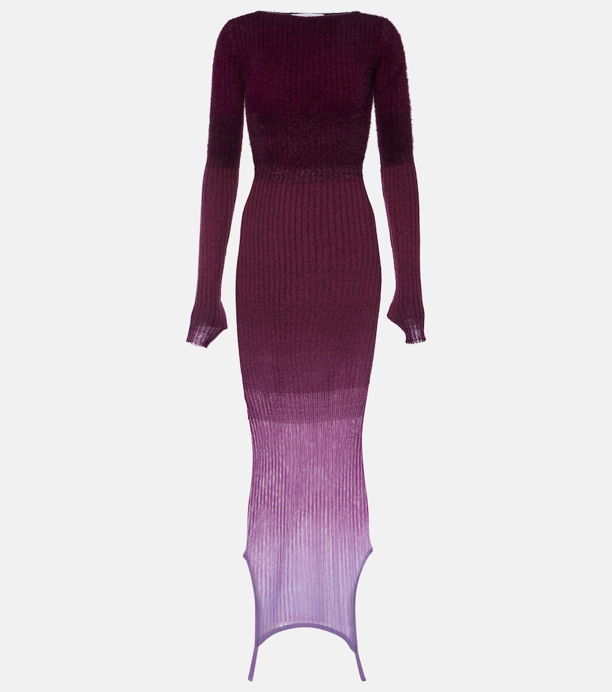 The Attico Reversible colorblocked midi dress. Attico双面撞色中长连衣裙