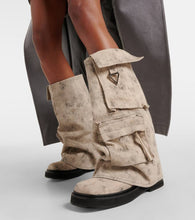 The Attico Robin canvas combat boots
