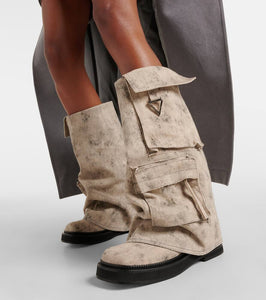 The Attico Robin canvas combat boots