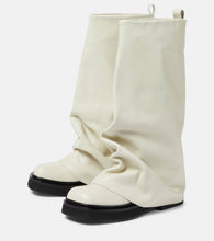 The Attico Robin leather knee-high combat boots