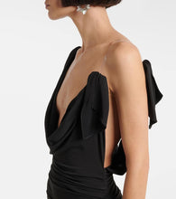 The Attico Ruched draped jersey gown