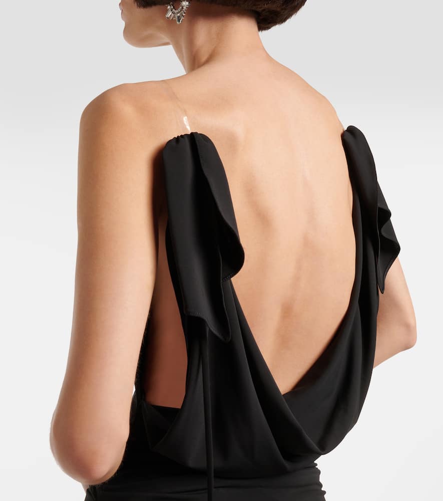 The Attico Ruched draped jersey gown