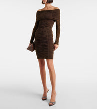 The Attico Ruched high-rise jersey miniskirt