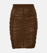 The Attico Ruched high-rise jersey miniskirt - Attico褶皱高腰针织迷你裙