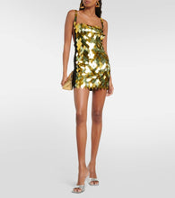 The Attico Rue embellished minidress