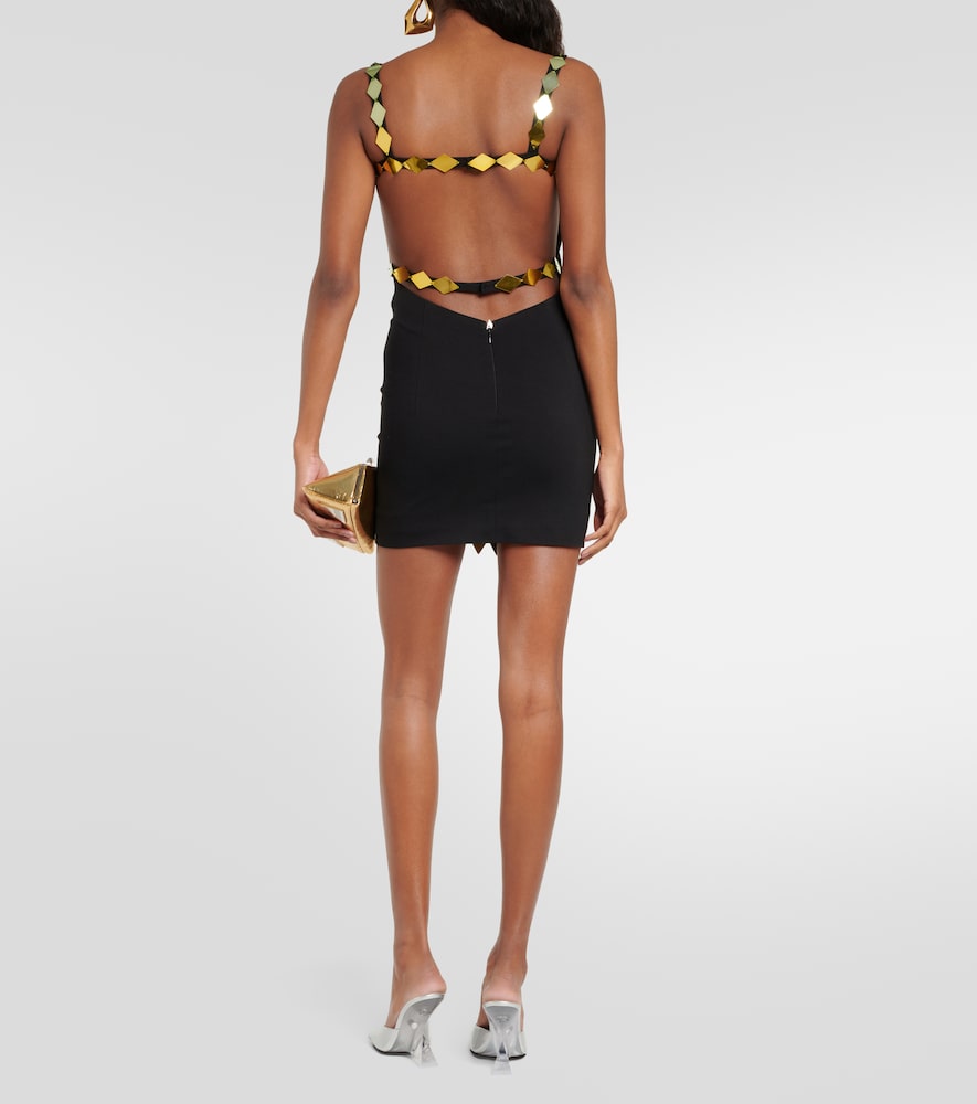 The Attico Rue embellished minidress