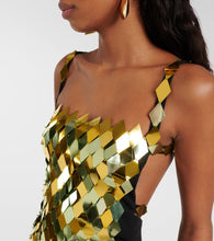 The Attico Rue embellished minidress