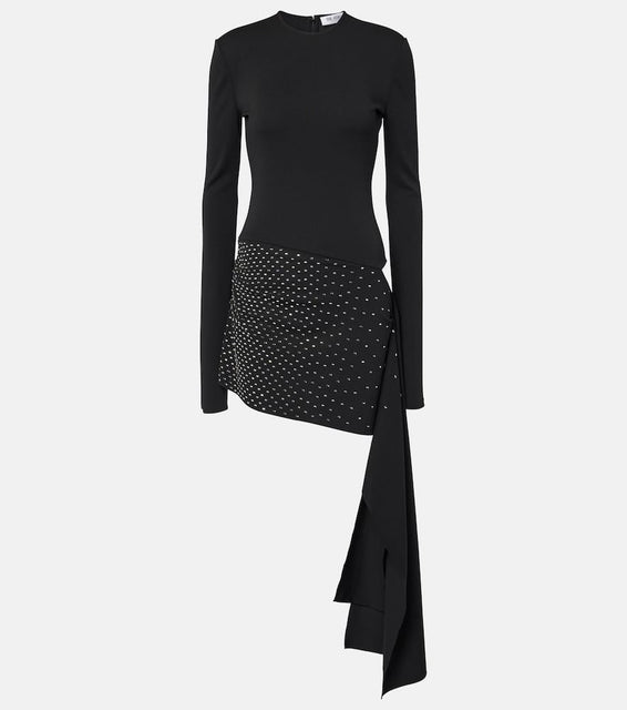 The Attico Sash embellished minidress