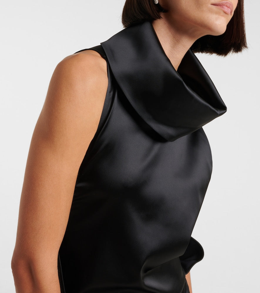 The Attico Satin midi dress
