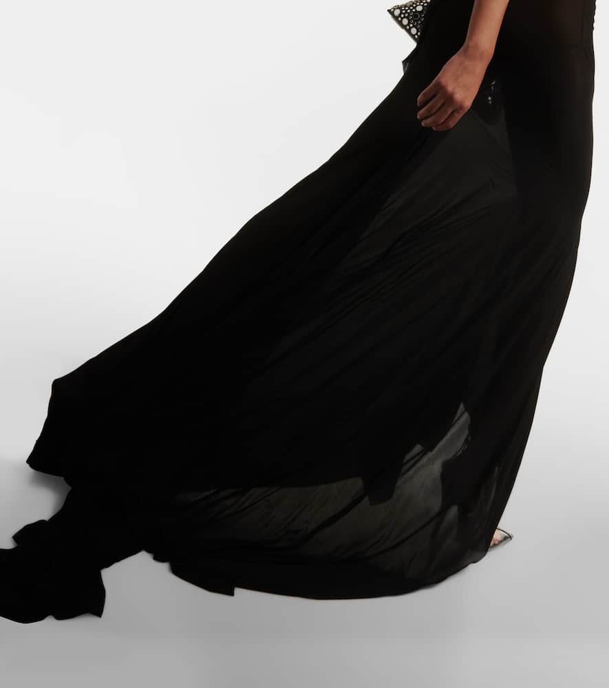 The Attico Semi-sheer jersey gown