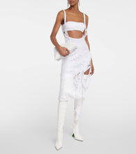 The Attico Sequin-embellished cutout midi dress