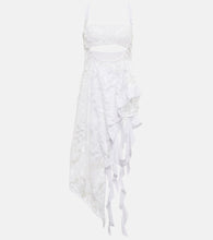 The Attico Sequin-embellished cutout midi dress