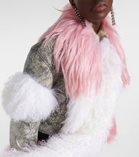 The Attico Shearling-trimmed leather jacket