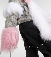 The Attico Shearling-trimmed leather jacket