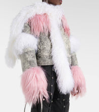 The Attico Shearling-trimmed leather jacket