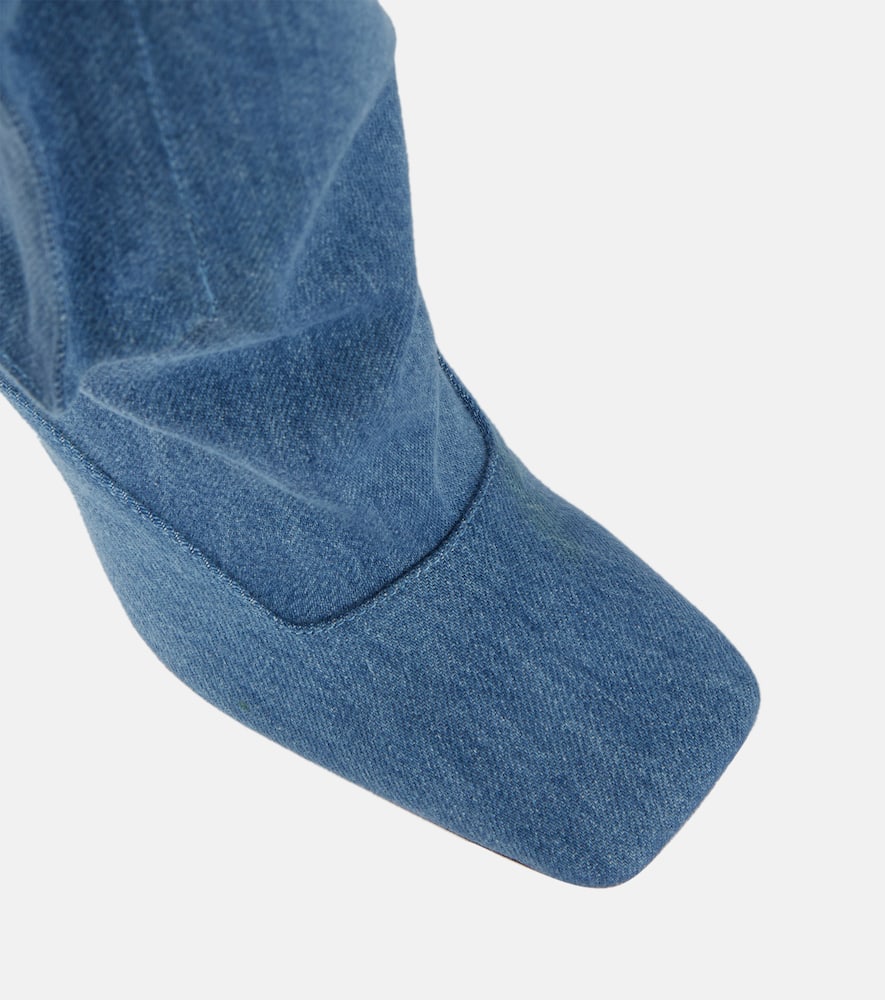 The Attico Sienna Tube denim knee-high boots