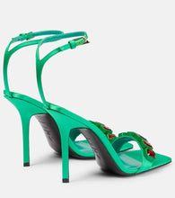 The Attico Sienna embellished satin sandals