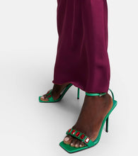 The Attico Sienna embellished satin sandals