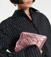 The Attico Silvye logo striped cotton shirt dress