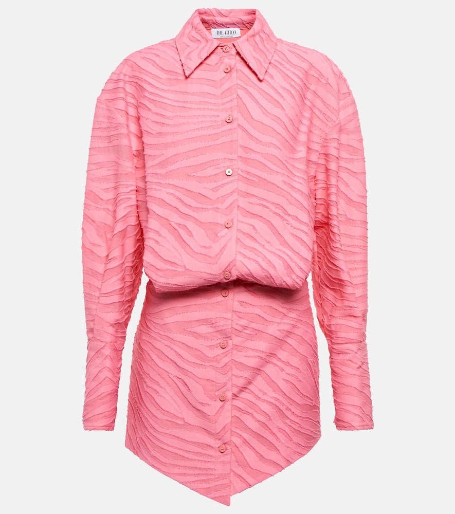 The Attico Silvye zebra-print fil coup√É¬© minidress. Attico Silvye 斑马纹刺绣刺绣迷你连衣裙√ÉØ© 迷你连衣裙