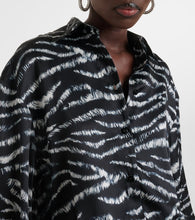The Attico Silvye zebra-print satin shirt dress