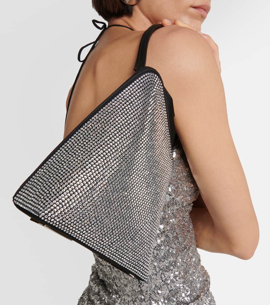 The Attico Sunset Mini crystal-embellished tote bag