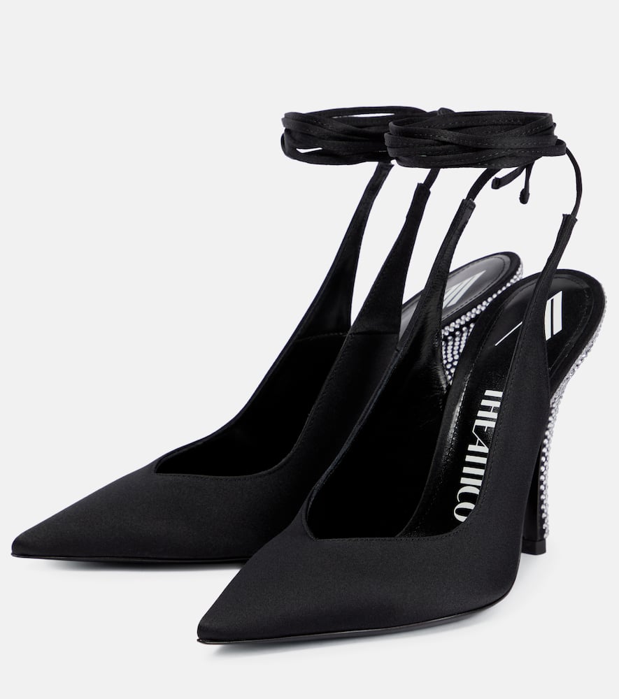 The Attico Venus embellished slingback pumps