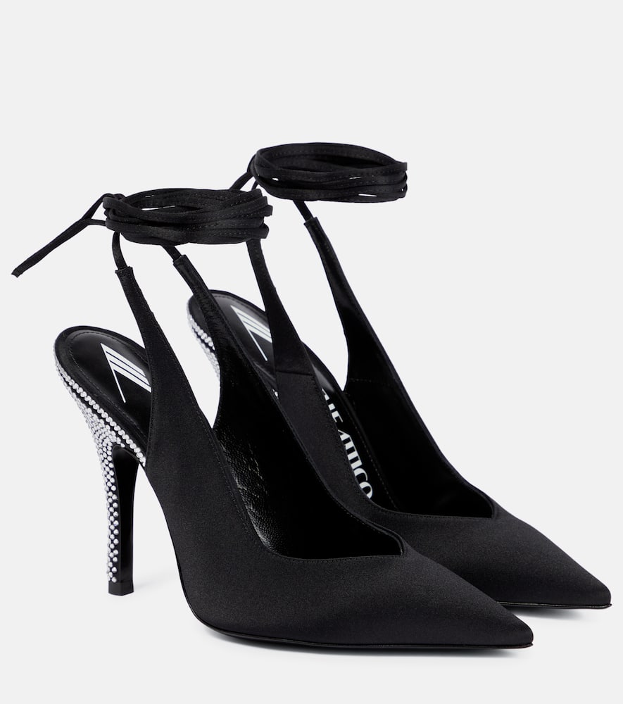 The Attico Venus embellished slingback pumps