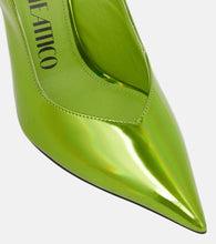 The Attico Venus faux leather slingback pumps