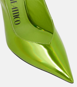 The Attico Venus faux leather slingback pumps