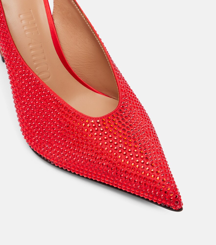 The Attico Viper 95 embellished slingback pumps
