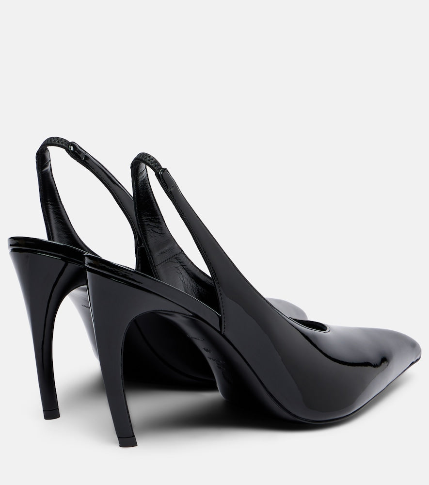 The Attico Viper leather slingback pumps