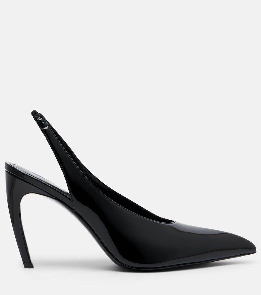 The Attico Viper leather slingback pumps