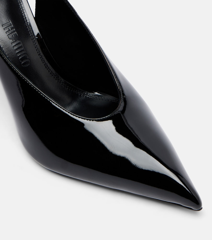 The Attico Viper leather slingback pumps