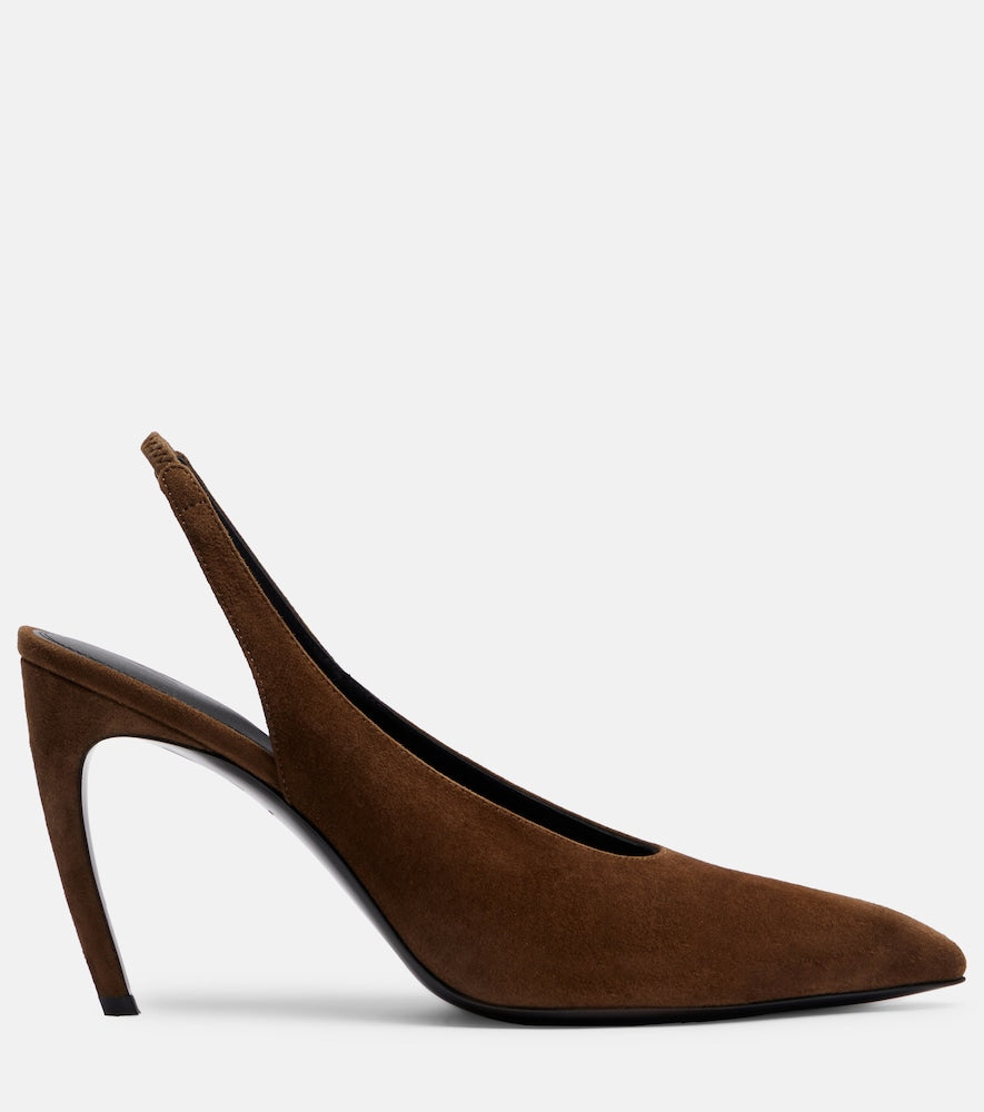 The Attico Viper suede slingback pumps