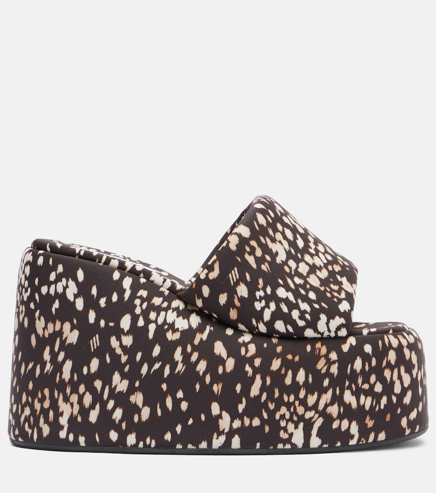 The Attico Mochi leopard-print platform sandals (Brown) - Heeled Sandals