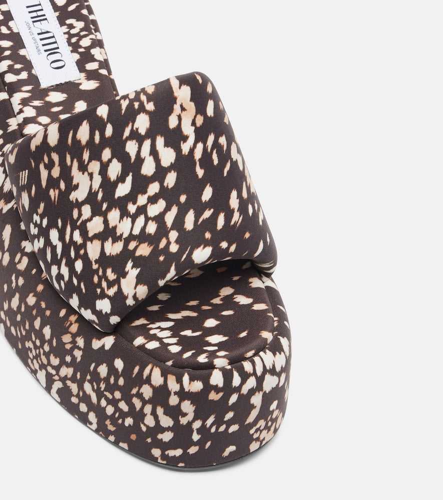 The Attico Mochi leopard-print platform sandals (Brown) - Heeled Sandals