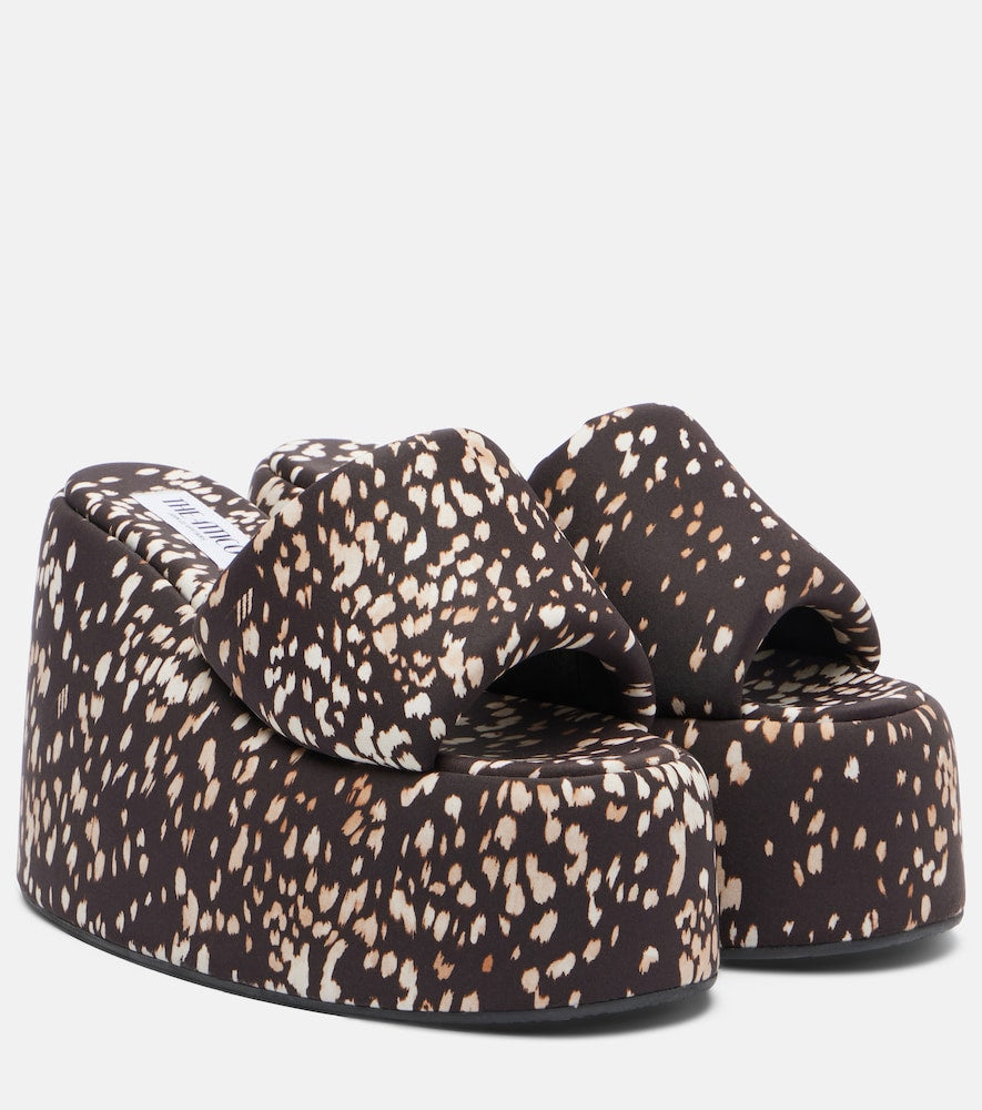 The Attico Mochi leopard-print platform sandals (Brown) - Heeled Sandals