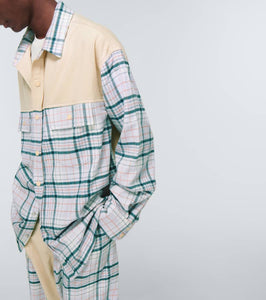 The Elder Statesman Checked wool, silk and cashmere shirt