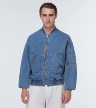 The Frankie Shop Cade denim bomber jacket