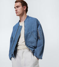 The Frankie Shop Cade denim bomber jacket