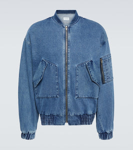 The Frankie Shop Cade denim bomber jacket