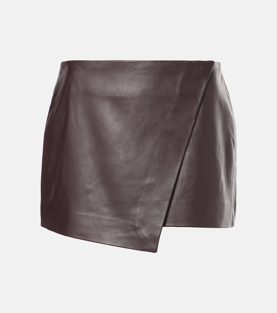 The Frankie Shop Cleo leather wrap skirt - Frankie Shop Cleo 皮革裹身裙